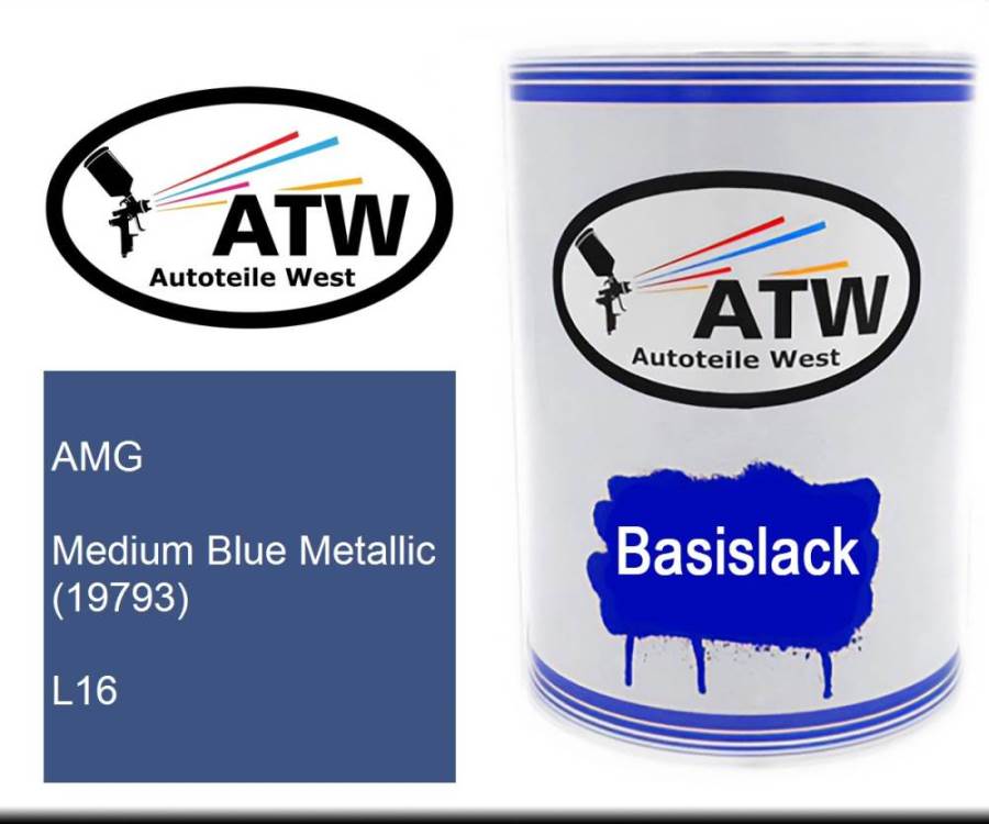 AMG, Medium Blue Metallic (19793), L16: 500ml Lackdose, von ATW Autoteile West.